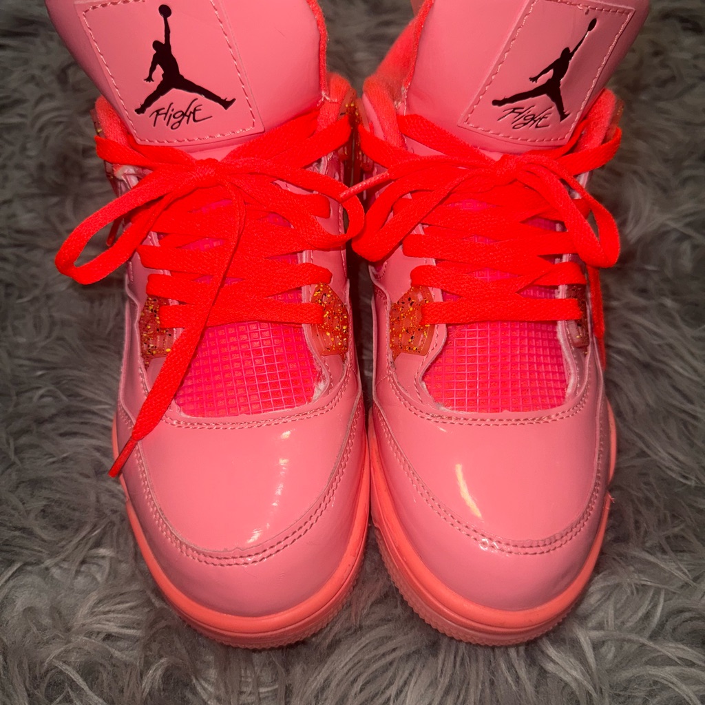 Jordan Sneakers In Vibrant Pink And Red